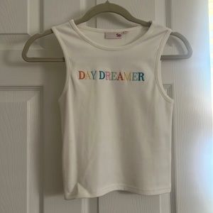 White “Daydreamer” Crop Top
